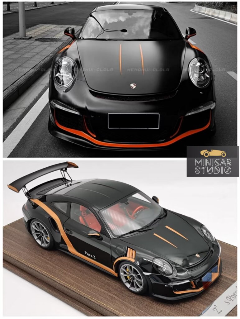 Difference between diecast and resin model cars - close up comparison
